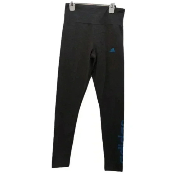 Women's Adidas Essential Linear Logo High-Waisted Leggings - Picture 1 of 8